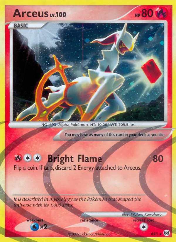 Arceus Rare Pokemon card #AR3 from Arceus