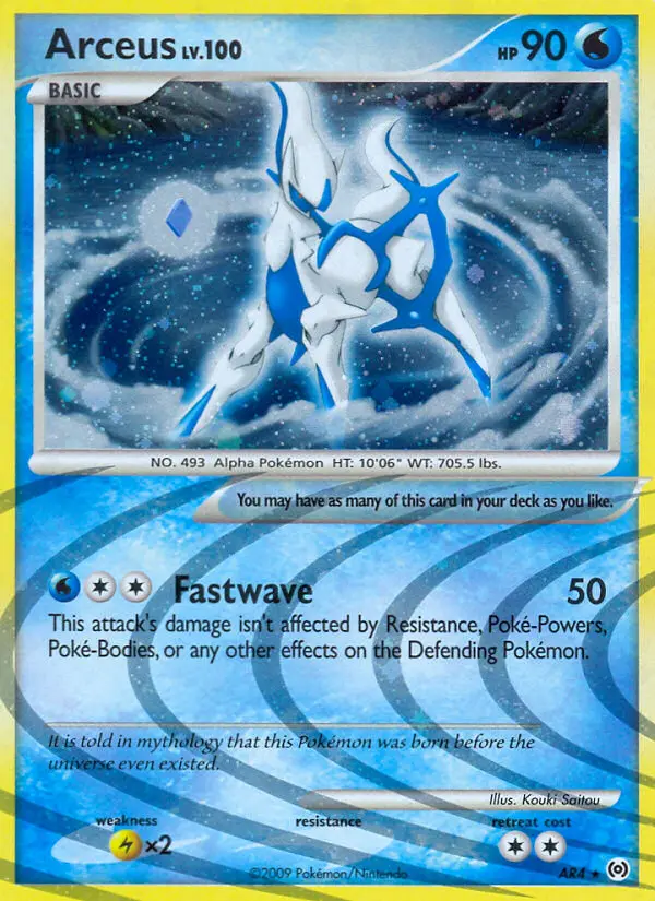 Arceus Rare Pokemon card #AR4 from Arceus