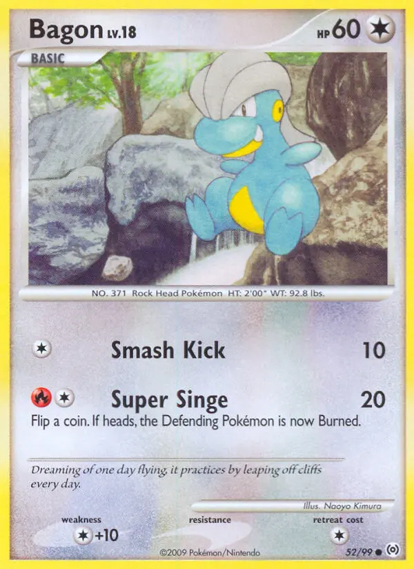 Bagon Common Pokemon card #52 from Arceus