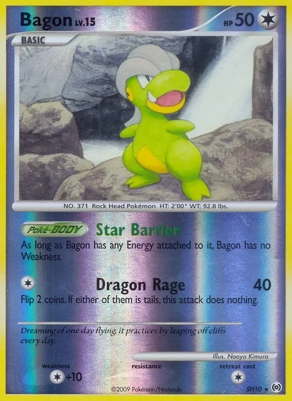 Bagon Rare Pokemon card #SH10 from Arceus