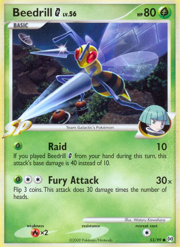 Beedrill Common Pokemon card #53 from Arceus