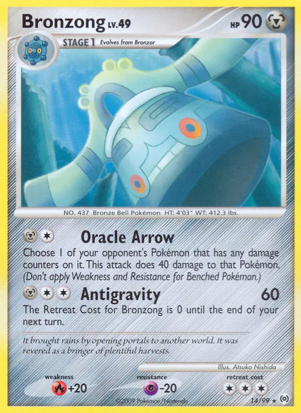 Bronzong Rare Pokemon card #14 from Arceus