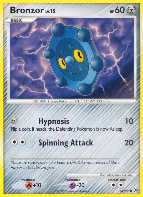 Bronzor Common Pokemon card #54 from Arceus