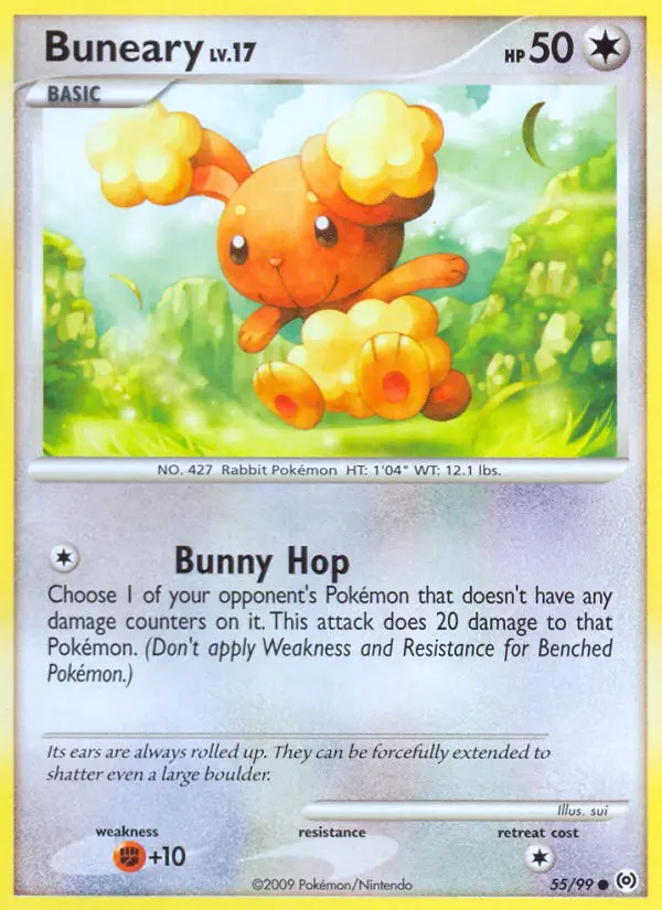 Buneary Common Pokemon card #55 from Arceus