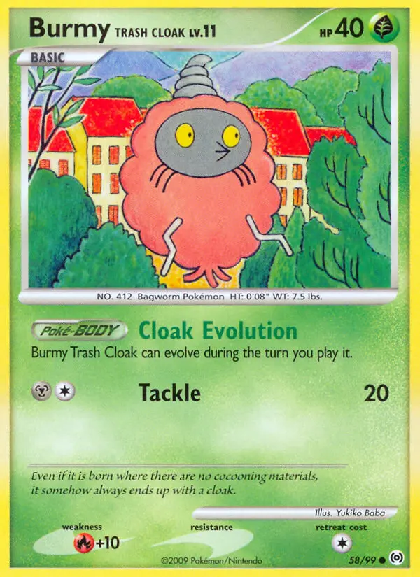 Burmy Trash Cloak Common Pokemon card #58 from Arceus