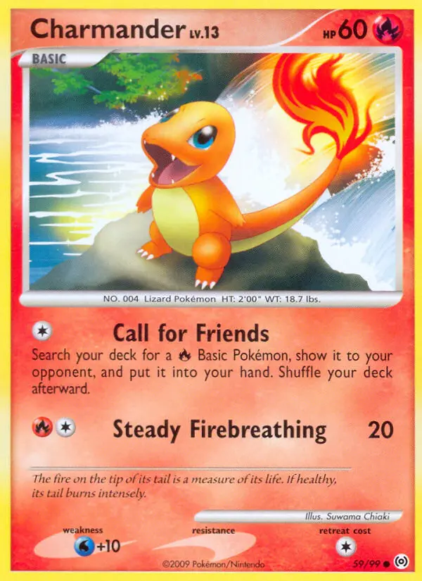 Charmander Common Pokemon card #59 from Arceus
