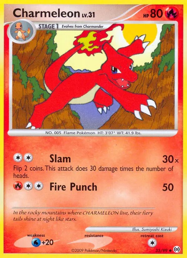 Charmeleon Uncommon Pokemon card #35 from Arceus