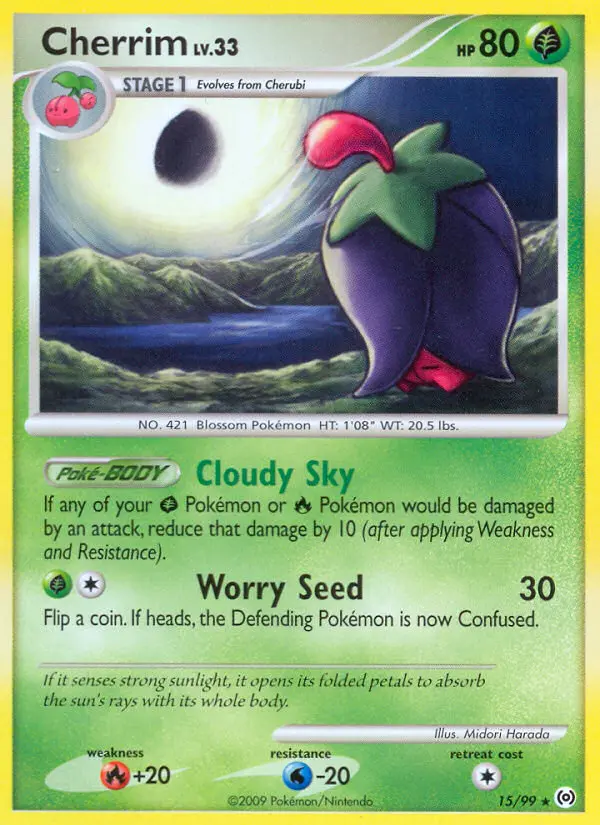 Cherrim Rare Pokemon card #15 from Arceus
