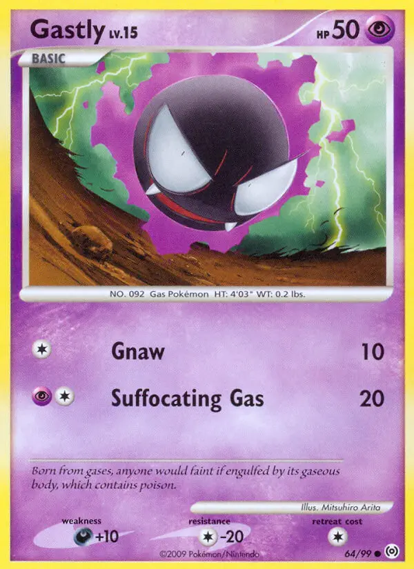 Gastly Common Pokemon card #64 from Arceus