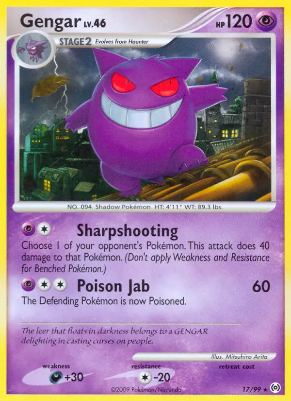 Gengar Rare Pokemon card #17 from Arceus