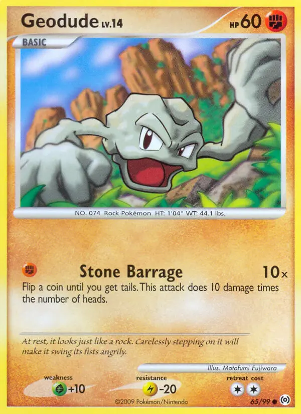 Geodude Common Pokemon card #65 from Arceus