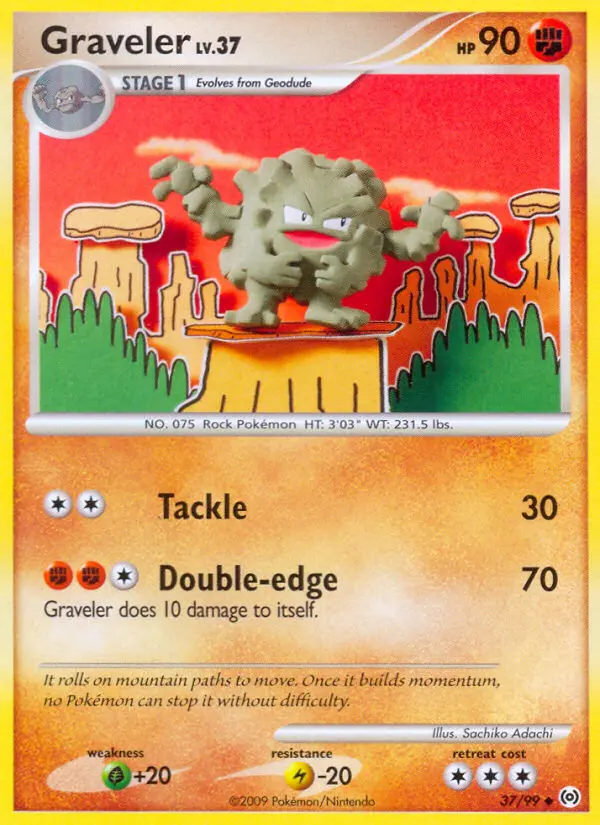 Graveler Uncommon Pokemon card #37 from Arceus