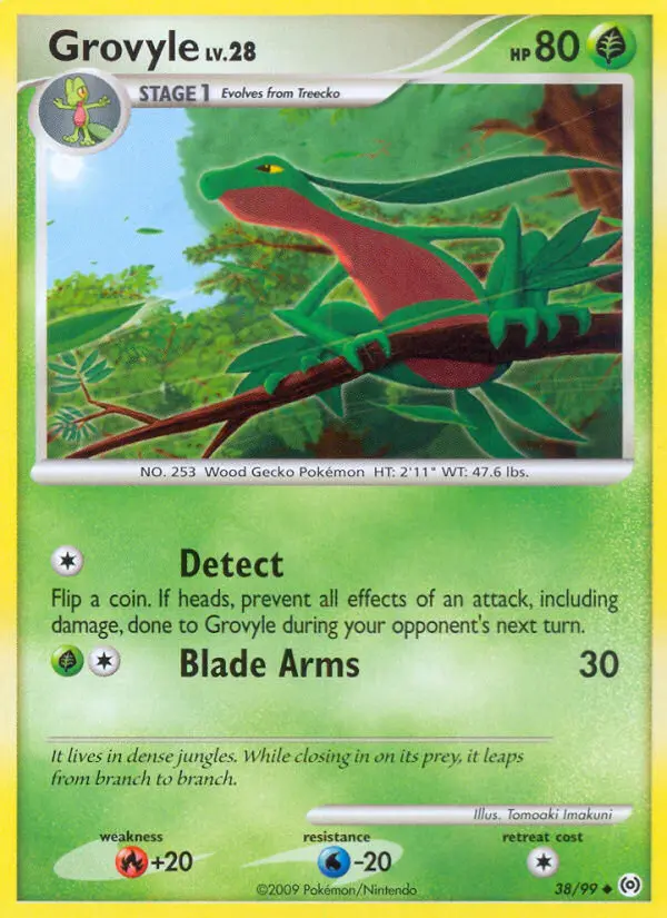 Grovyle Uncommon Pokemon card #38 from Arceus