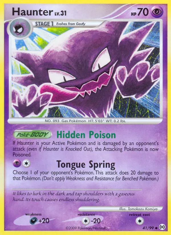 Haunter Uncommon Pokemon card #41 from Arceus