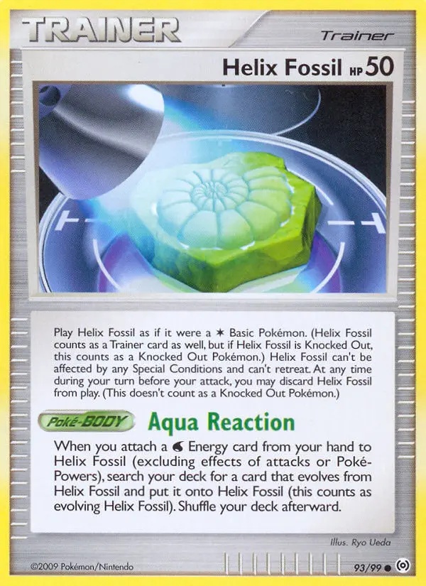 Helix Fossil Common Pokemon card #93 from Arceus