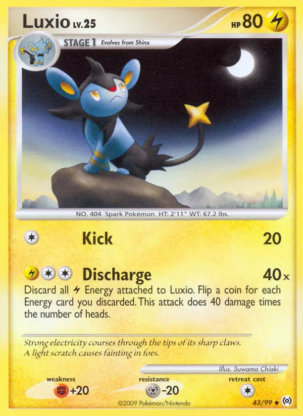 Luxio Uncommon Pokemon card #43 from Arceus