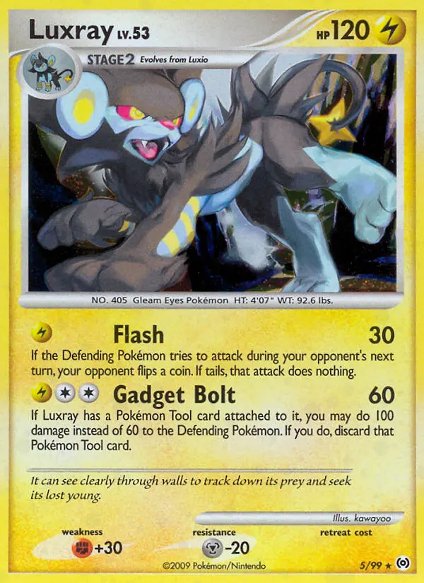 Luxray Rare Holo Pokemon card #5 from Arceus