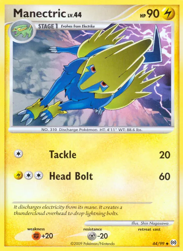 Manectric Uncommon Pokemon card #44 from Arceus