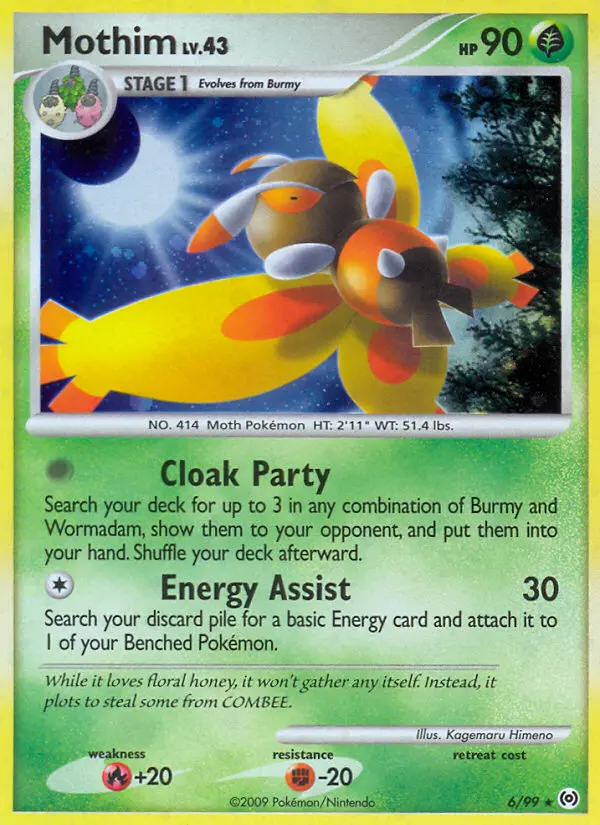 Mothim Rare Holo Pokemon card #6 from Arceus