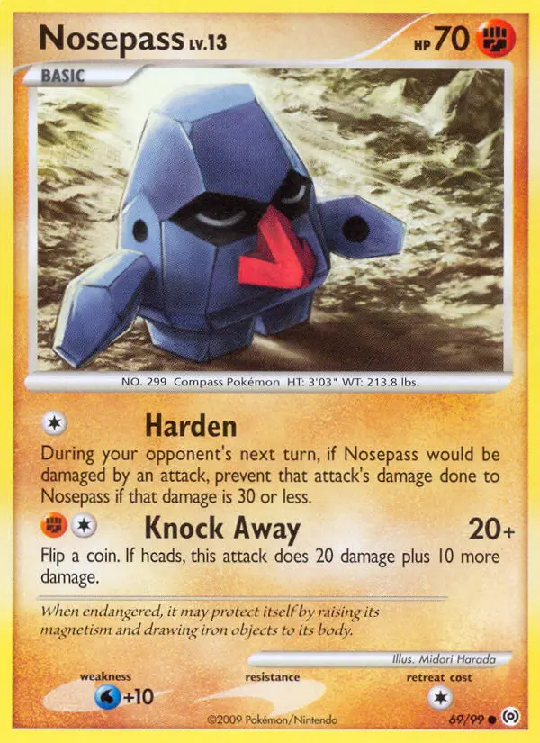 Nosepass Common Pokemon card #69 from Arceus