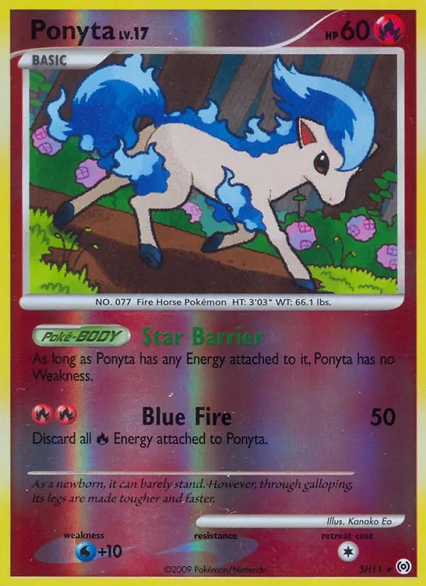Ponyta Rare Pokemon card #SH11 from Arceus