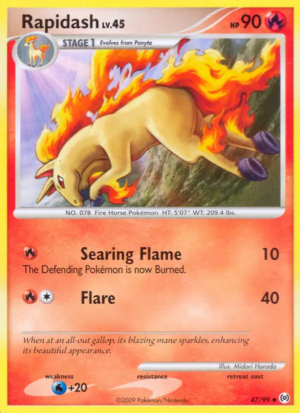 Rapidash Uncommon Pokemon card #47 from Arceus