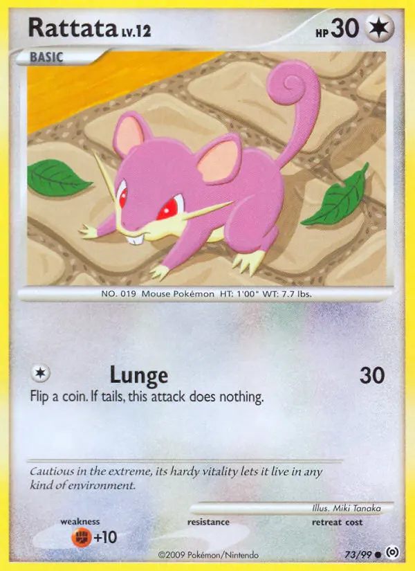 Rattata Common Pokemon card #73 from Arceus