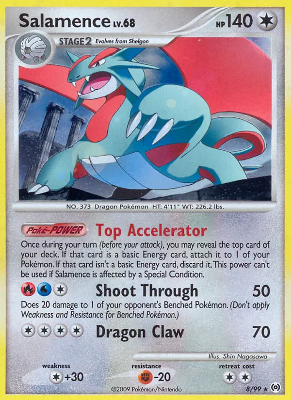 Salamence Rare Holo Pokemon card #8 from Arceus