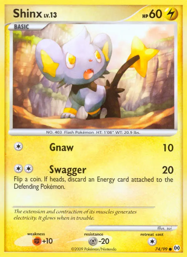 Shinx Common Pokemon card #74 from Arceus