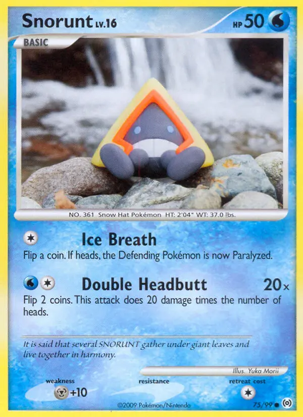Snorunt Common Pokemon card #75 from Arceus