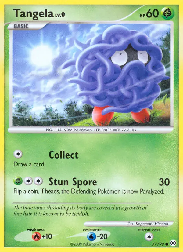 Tangela Common Pokemon card #77 from Arceus
