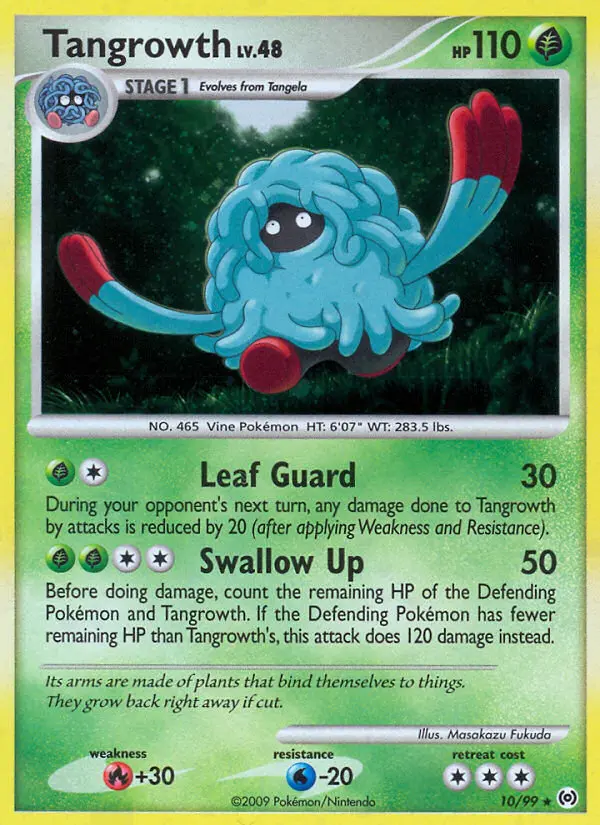 Tangrowth Rare Holo Pokemon card #10 from Arceus