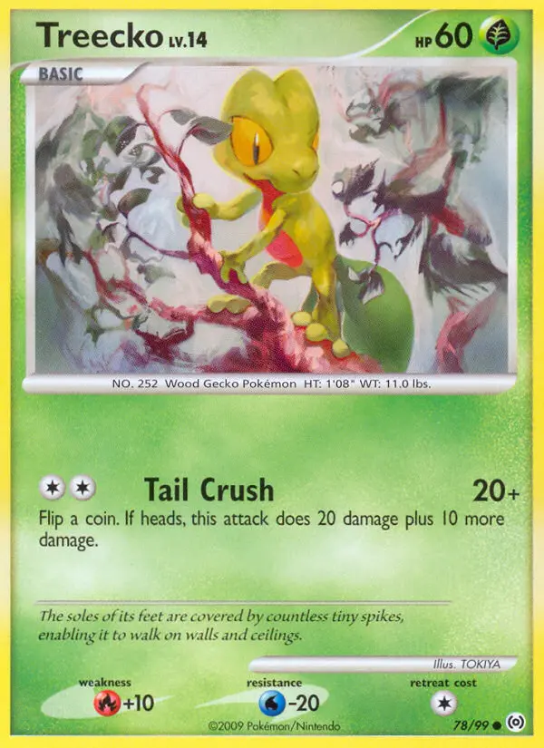 Treecko Common Pokemon card #78 from Arceus
