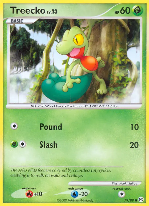 Treecko Common Pokemon card #79 from Arceus