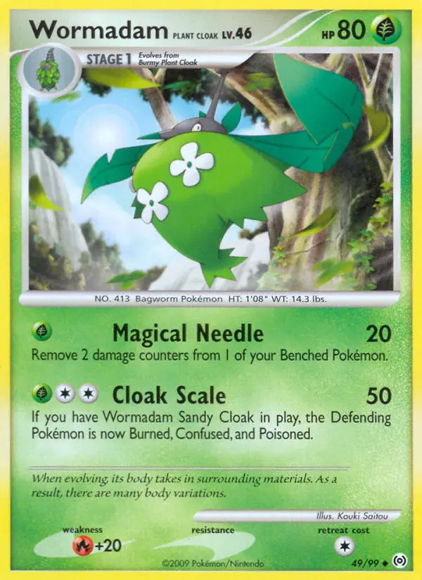 Wormadam Plant Cloak Uncommon Pokemon card #49 from Arceus