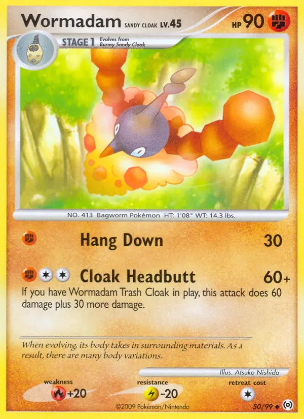 Wormadam Sandy Cloak Uncommon Pokemon card #50 from Arceus