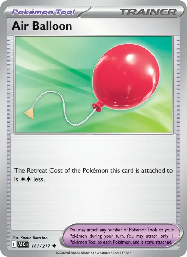 Air Balloon Uncommon Pokemon card #181 from Ascended Heroes