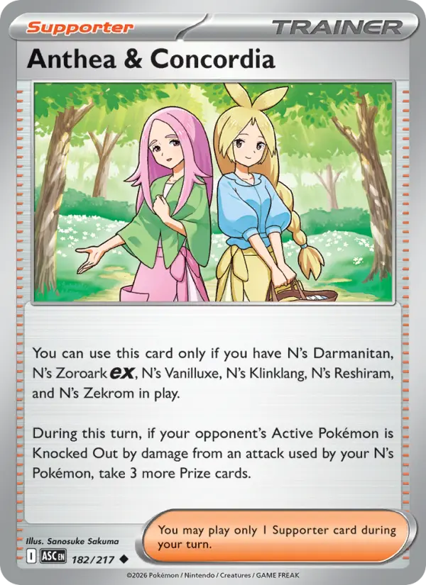 Anthea & Concordia Uncommon Pokemon card #182 from Ascended Heroes