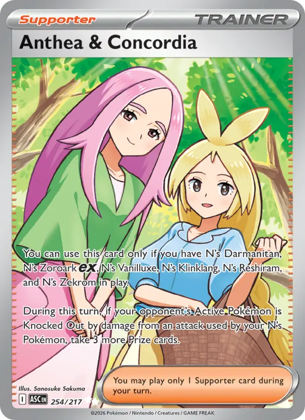 Anthea & Concordia Ultra Rare Pokemon card #254 from Ascended Heroes