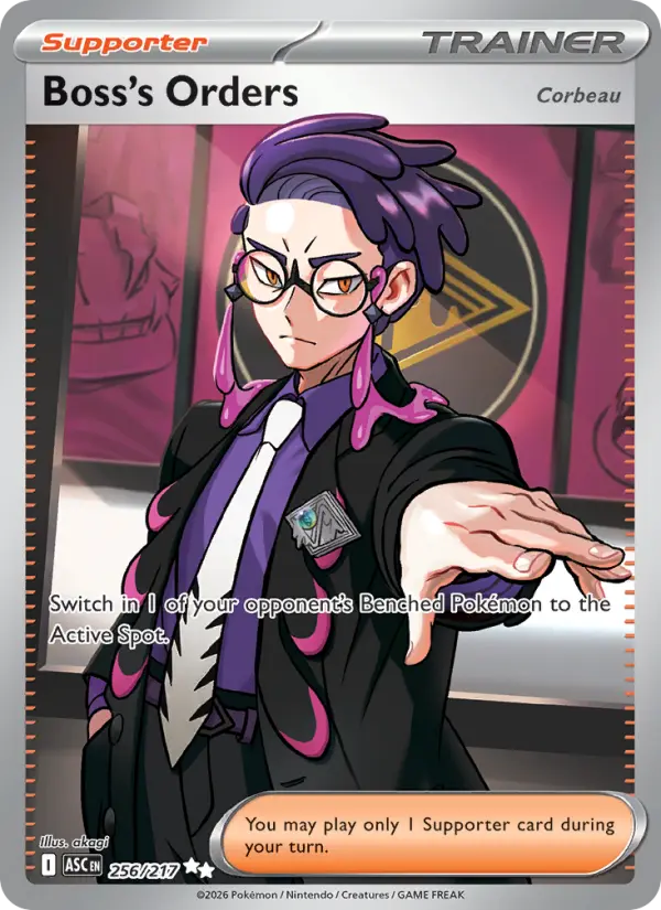 Boss's Orders Ultra Rare Pokemon card #256 from Ascended Heroes