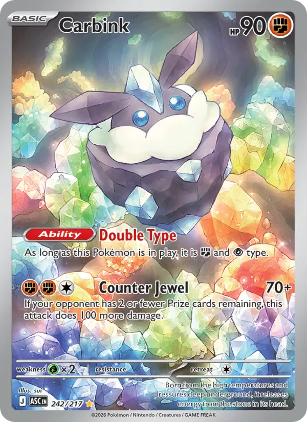 Carbink Illustration rare Pokemon card #242 from Ascended Heroes