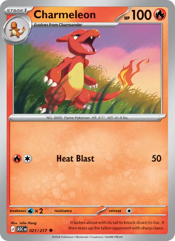 Charmeleon Uncommon Pokemon card #021 from Ascended Heroes
