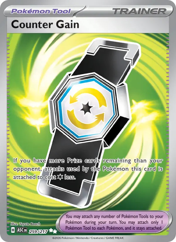 Counter Gain Ultra Rare Pokemon card #259 from Ascended Heroes