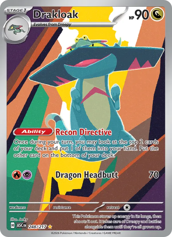 Drakloak Illustration rare Pokemon card #248 from Ascended Heroes