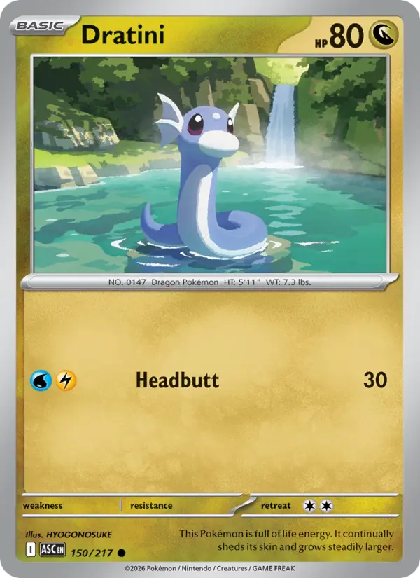 Dratini Common Pokemon card #150 from Ascended Heroes