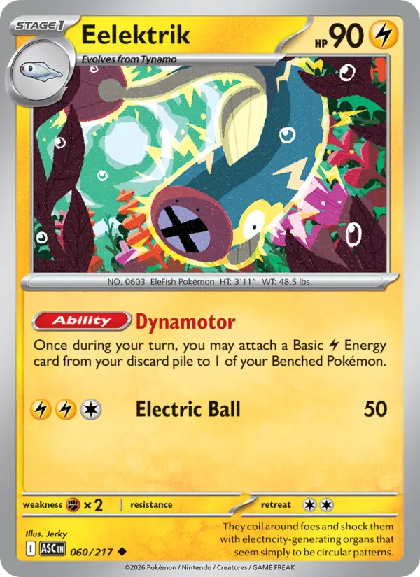 Eelektrik Uncommon Pokemon card #060 from Ascended Heroes