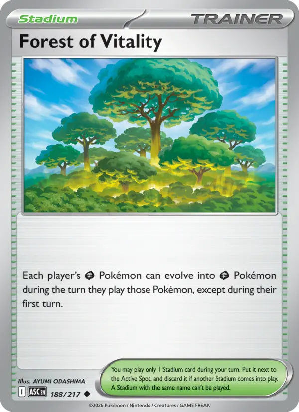 Forest of Vitality Uncommon Pokemon card #188 from Ascended Heroes