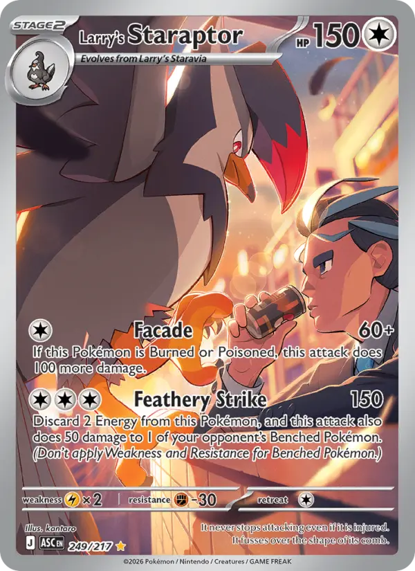Larry's Staraptor Illustration rare Pokemon card #249 from Ascended Heroes