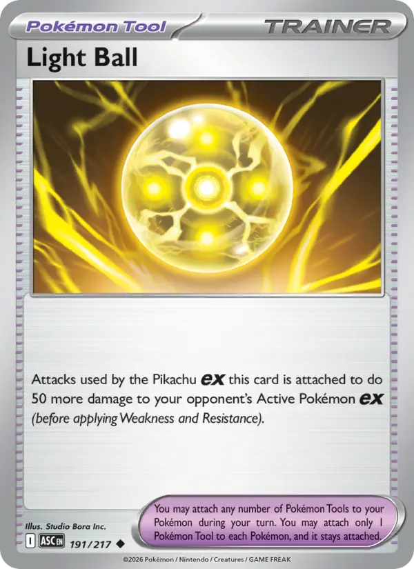 Light Ball Uncommon Pokemon card #191 from Ascended Heroes