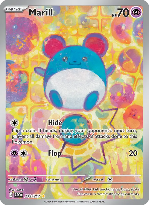 Marill Illustration rare Pokemon card #232 from Ascended Heroes